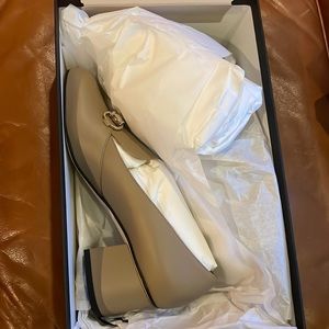 Gucci horsebit leather block heel size 37 eu